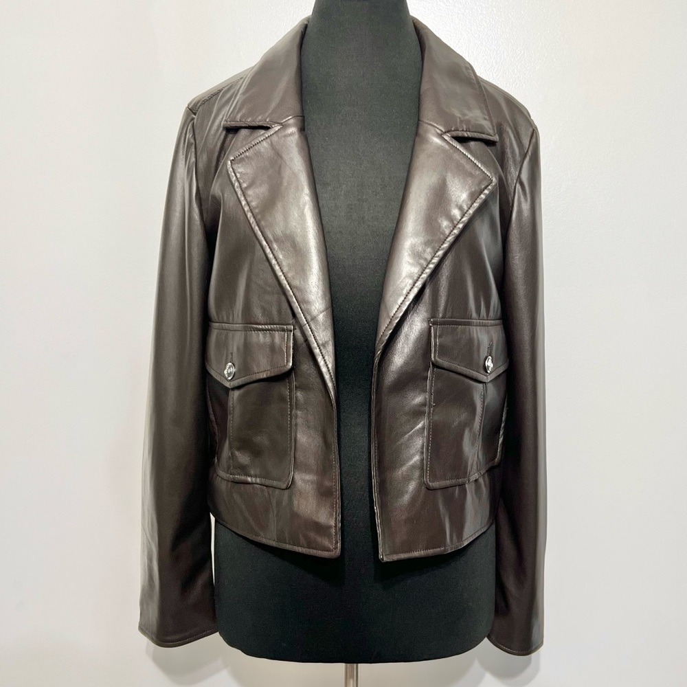Elie Tahari Faux Leather Jacket